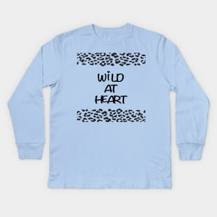 Wild at Heart Spotted Pattern Design Kids Long Sleeve T-Shirt